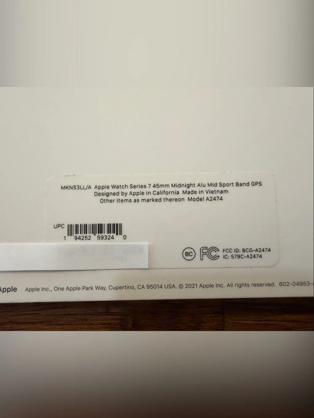 Apple Watch Series 7 45mm Midnight Alu Mid Sport Band GPS (NEW)